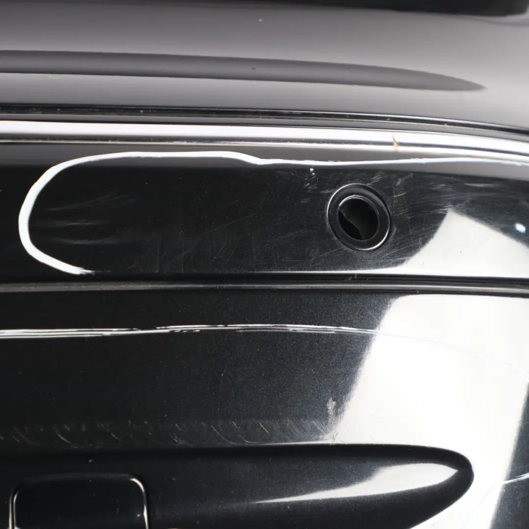 Bumper AMG Trim Panel Covering Obsidian Black Metallic - 197 to Mercedes W209 Rear with Part number A2098851725 Mercedes W209 Rear Bumper AMG Trim Panel Covering Obsidian Black Metallic - 197 - SKU A2098851725-OB - Part number A2098851725