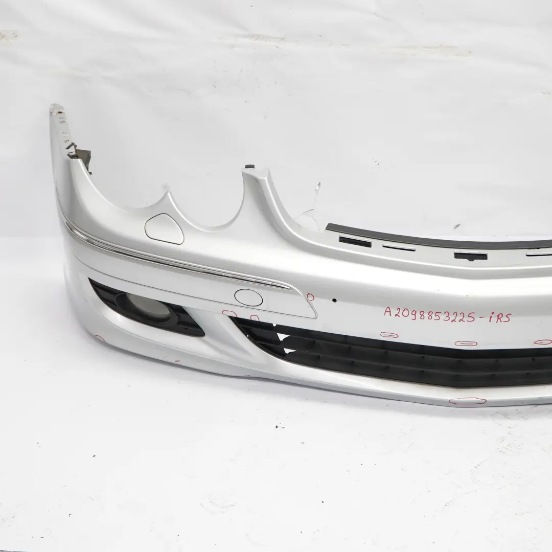 Front Bumper Trim Panel Iridium Silver Metallic - 775 to Mercedes CLK C209 with Part number A2098853225 Mercedes CLK C209 Front Bumper Trim Panel Iridium Silver Metallic - 775 - SKU A2098853225-IRS - Part number A2098853225