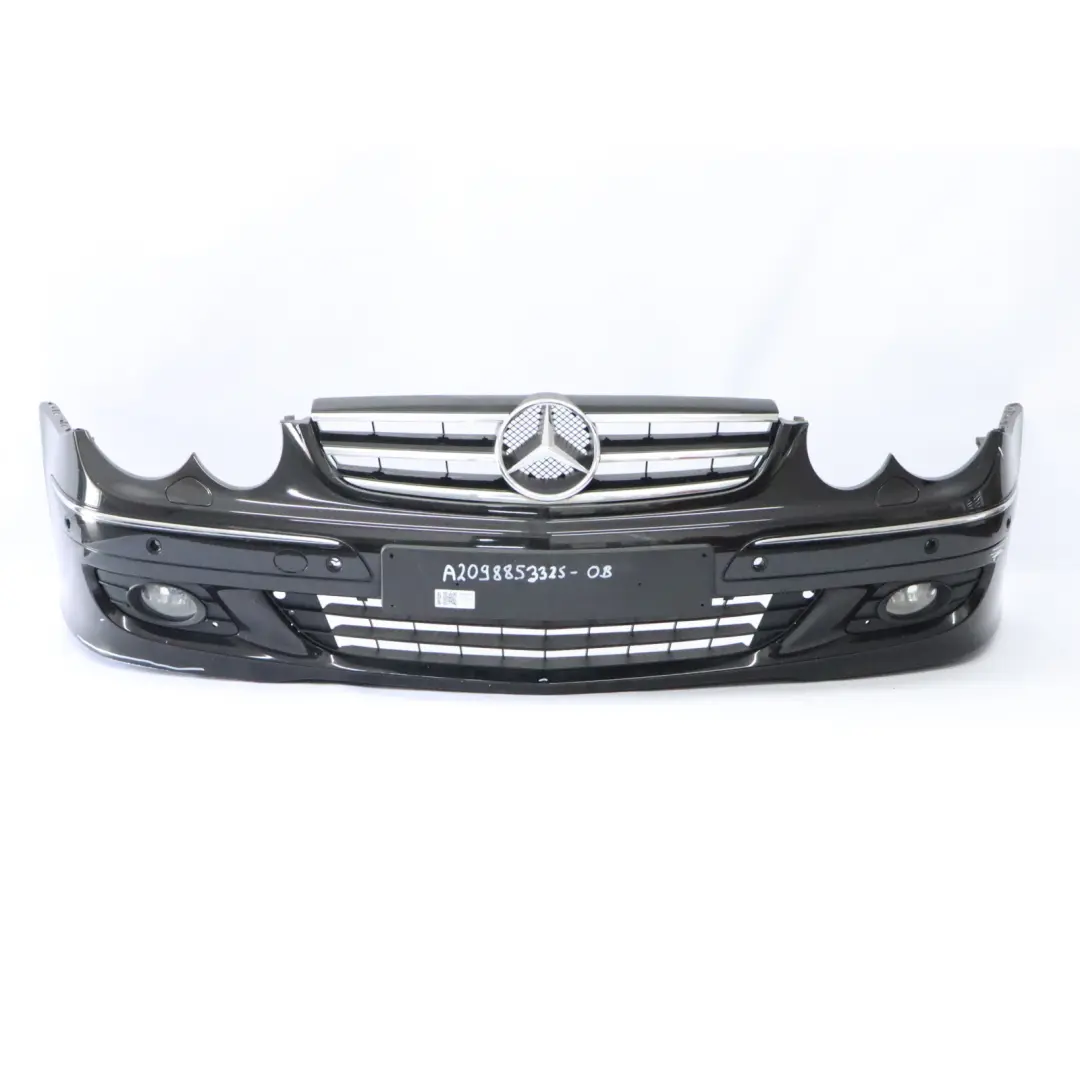 Front Bumper Trim Panel Cover Obsidian Black Metallic - 197 to Mercedes W209 with Part number A2098853325 Mercedes W209 Front Bumper Trim Panel Cover Obsidian Black Metallic - 197 - SKU A2098853325-OB - Part number A2098853325