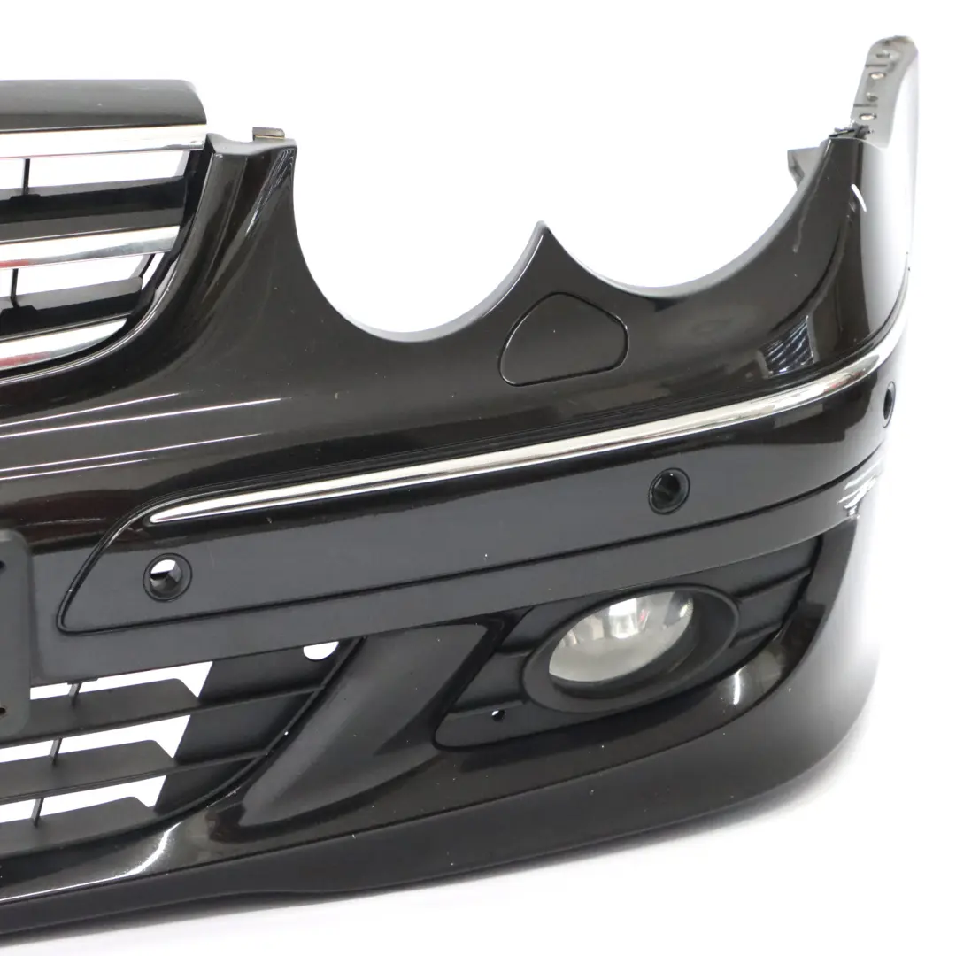 Mercedes W209 Front Bumper Trim Panel Cover Obsidian Black Metallic - 197 - SKU A2098853325-OB - Part number A2098853325