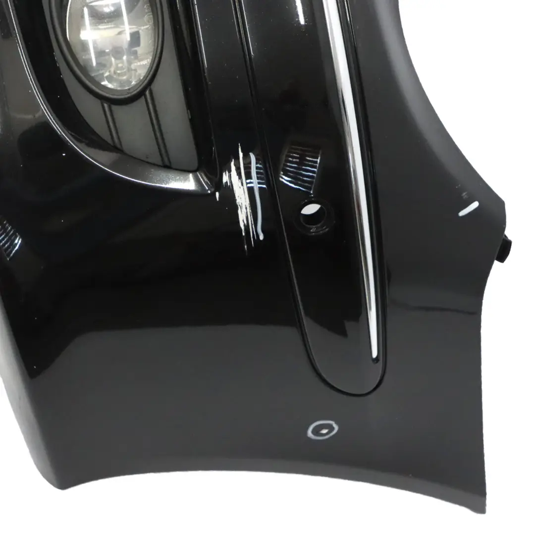 Mercedes W209 Front Bumper Trim Panel Cover Obsidian Black Metallic - 197 - SKU A2098853325-OB - Part number A2098853325