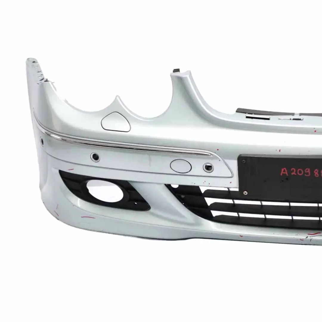 Front Bumper Trim Panel Cover Tellurium Silver Metallic - 762 to Mercedes W209 with Part number A2098853325 Mercedes W209 Front Bumper Trim Panel Cover Tellurium Silver Metallic - 762 - SKU A2098853325-TES - Part number A2098853325