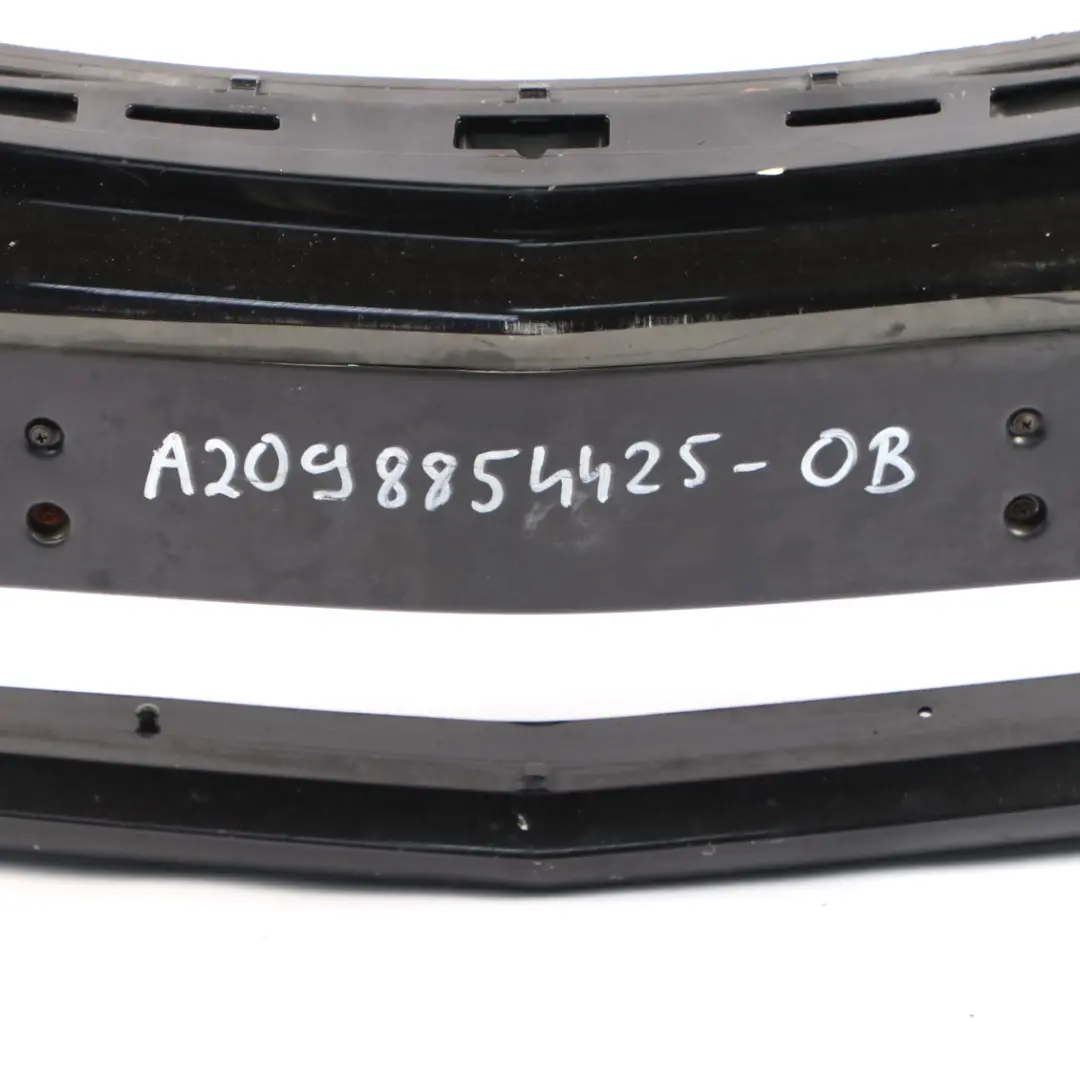 Front Bumper AMG Trim Panel Cover Obsidian Black Metallic - 197 to Mercedes W209 with Part number A2098854425 Mercedes W209 Front Bumper AMG Trim Panel Cover Obsidian Black Metallic - 197 - SKU A2098854425-OB - Part number A2098854425