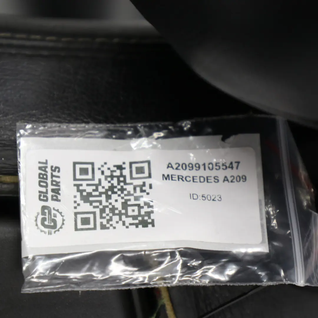 Front Seat Left N/S Interior Leather Black to Mercedes A209 Cabrio Convertible with Part number A2099105547 Mercedes A209 Cabrio Convertible Front Seat Left N/S Interior Leather Black - SKU A2099105547 - Part number A2099105547