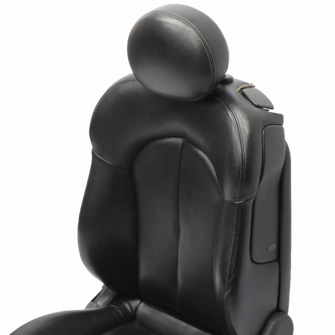 Front Seat Left N/S Interior Leather Black to Mercedes A209 Cabrio Convertible with Part number A2099105547 Mercedes A209 Cabrio Convertible Front Seat Left N/S Interior Leather Black - SKU A2099105547 - Part number A2099105547