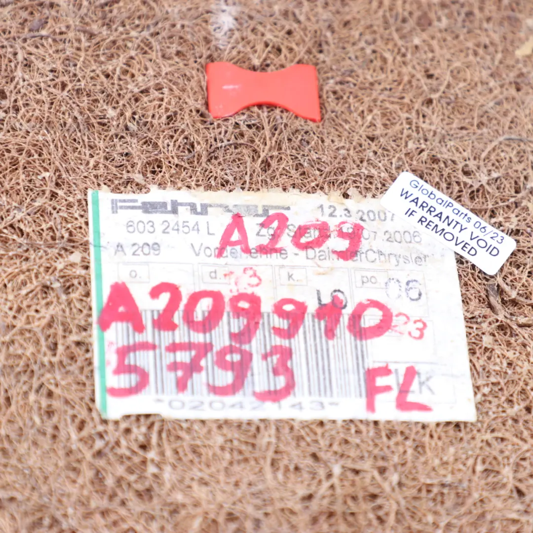 Backrest Cover Front Left N/S Back Covering Cloth Fabric to Mercedes W209 Seat with Part number A2099105793 Mercedes W209 Seat Backrest Cover Front Left N/S Back Covering Cloth Fabric - SKU A2099105793 - Part number A2099105793