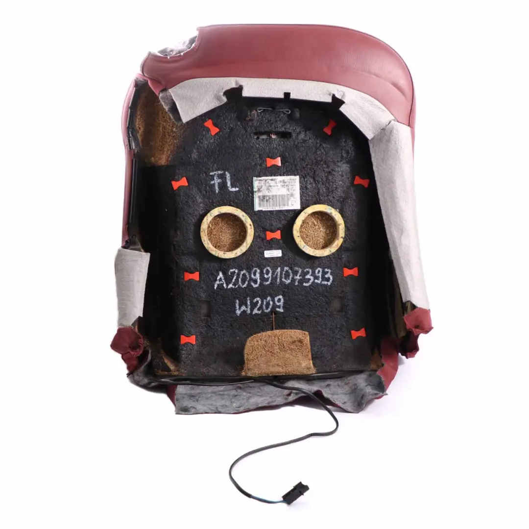 Front Seat Cover Heated Backrest Red Leather Left Right N/O/S to Mercedes A209 with Part number A2099107393 Mercedes A209 Front Seat Cover Heated Backrest Red Leather Left Right N/O/S - SKU A2099107393 - Part number A2099107393