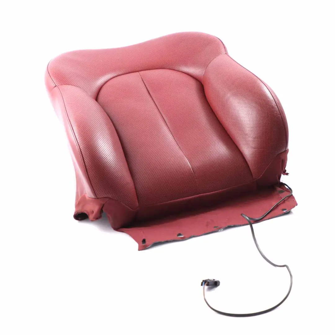 Mercedes A209 Front Seat Cover Heated Backrest Red Leather Left Right N/O/S - SKU A2099107393 - Part number A2099107393