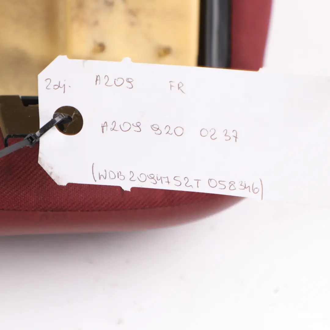 Front Seat Cover Left Right N/O/S Cloth Fabric Red Leather to Mercedes A209 with Part number A2099200237 Mercedes A209 Front Seat Cover Left Right N/O/S Cloth Fabric Red Leather - SKU A2099200237 - Part number A2099200237