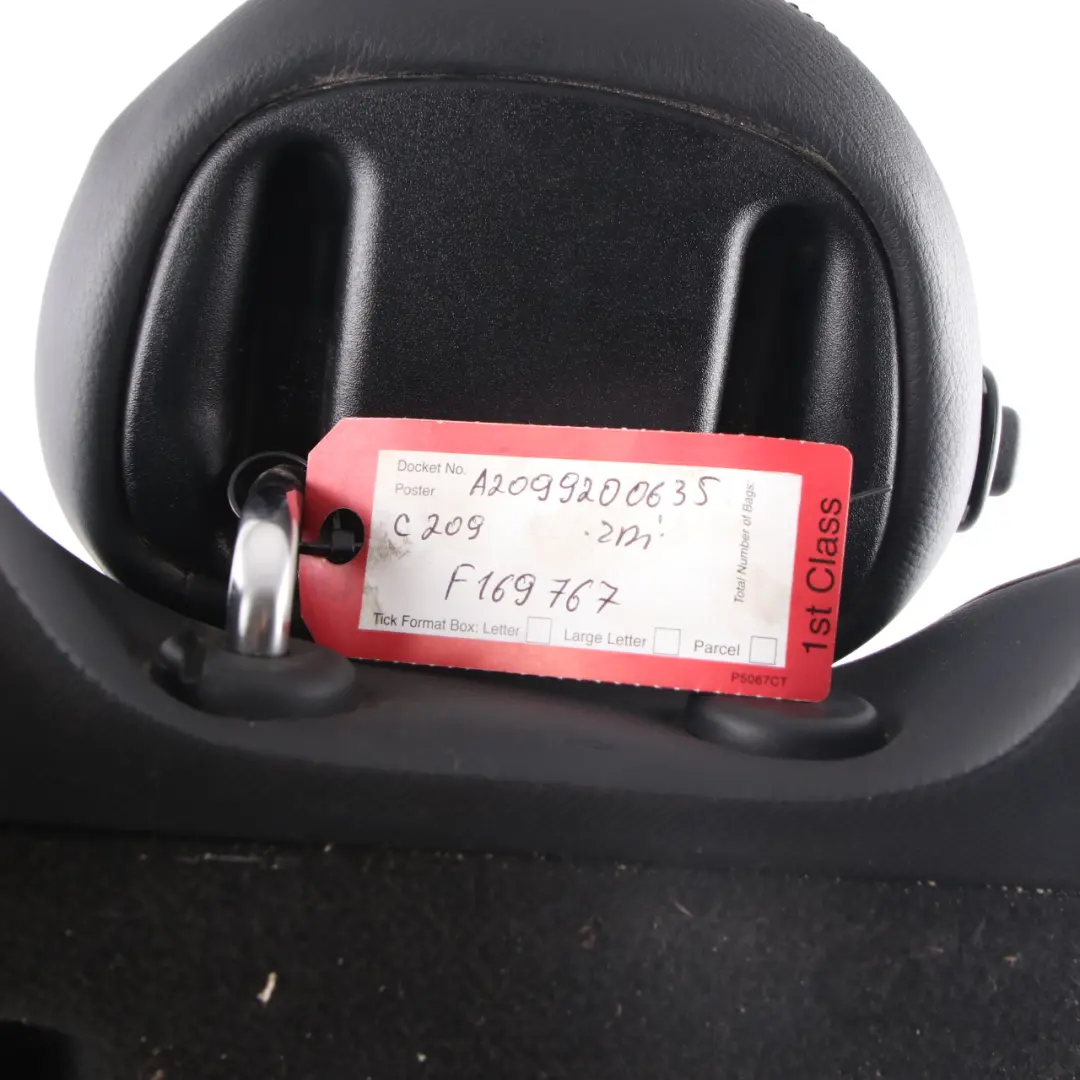 Backrest Rear Right O/S Back Cover Leather Nappa Black to Mercedes C209 Seat with Part number A2099200635 Mercedes C209 Seat Backrest Rear Right O/S Back Cover Leather Nappa Black - SKU A2099200635 - Part number A2099200635