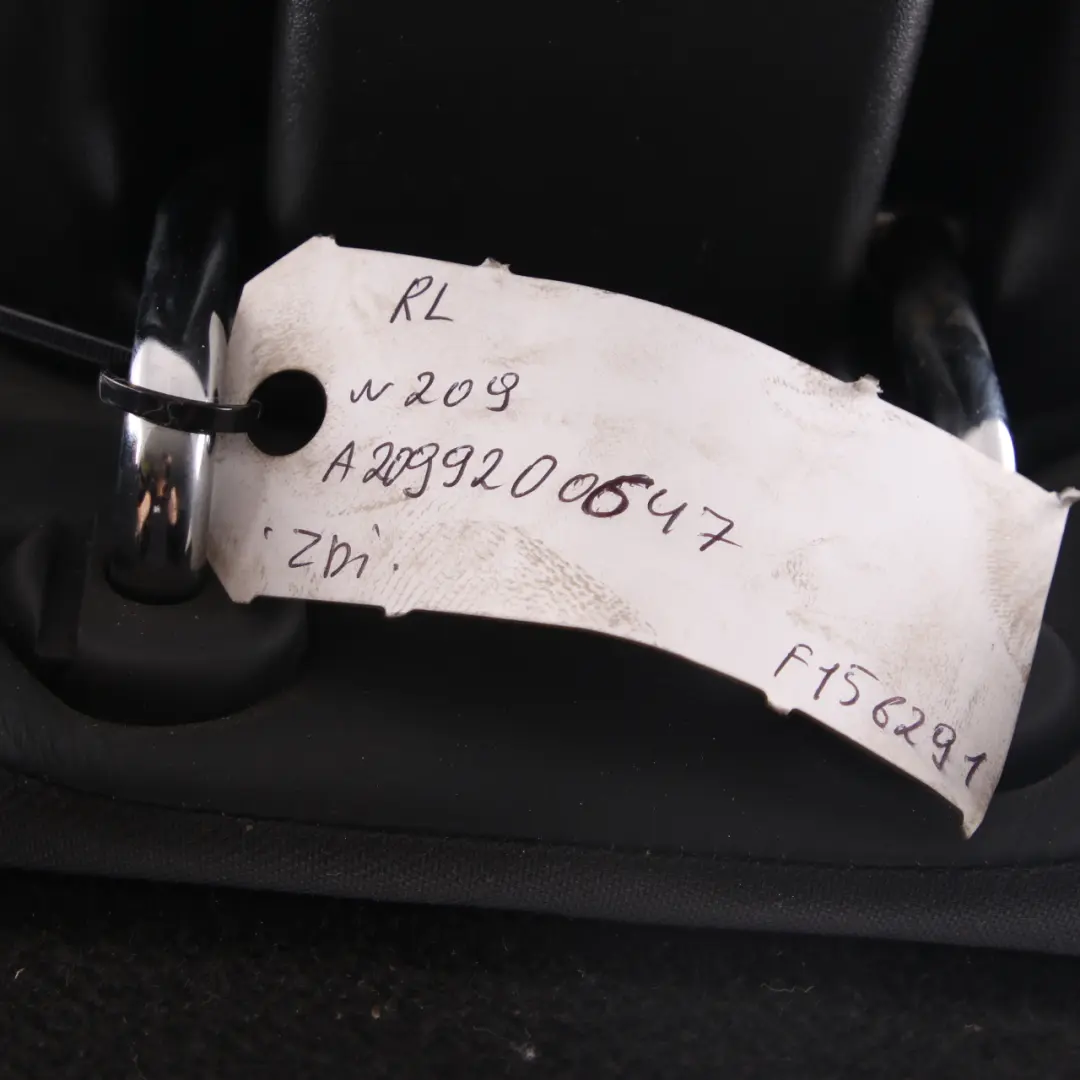 Backrest Rear Right O/S Back Cover Leather Nappa Anthracite to Mercedes C209 Seat with Part number A2099200647 Mercedes C209 Seat Backrest Rear Right O/S Back Cover Leather Nappa Anthracite - SKU A2099200647 - Part number A2099200647