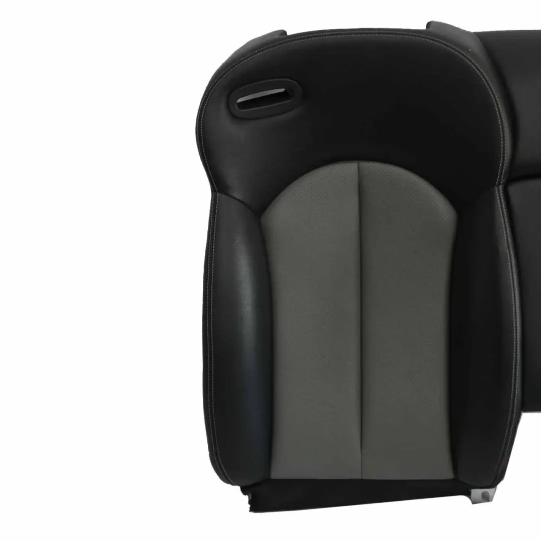 Backrest Back Rest Covering Black Grey Leather to Mercedes A209 Cabrio Rear Seat with Part number A2099202347 Mercedes A209 Cabrio Rear Seat Backrest Back Rest Covering Black Grey Leather - SKU A2099202347 - Part number A2099202347
