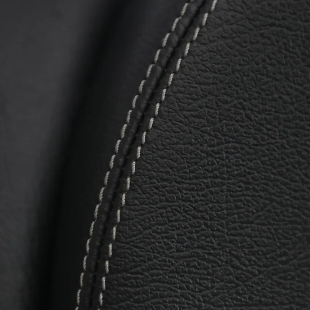 Backrest Back Rest Covering Black Grey Leather to Mercedes A209 Cabrio Rear Seat with Part number A2099202347 Mercedes A209 Cabrio Rear Seat Backrest Back Rest Covering Black Grey Leather - SKU A2099202347 - Part number A2099202347