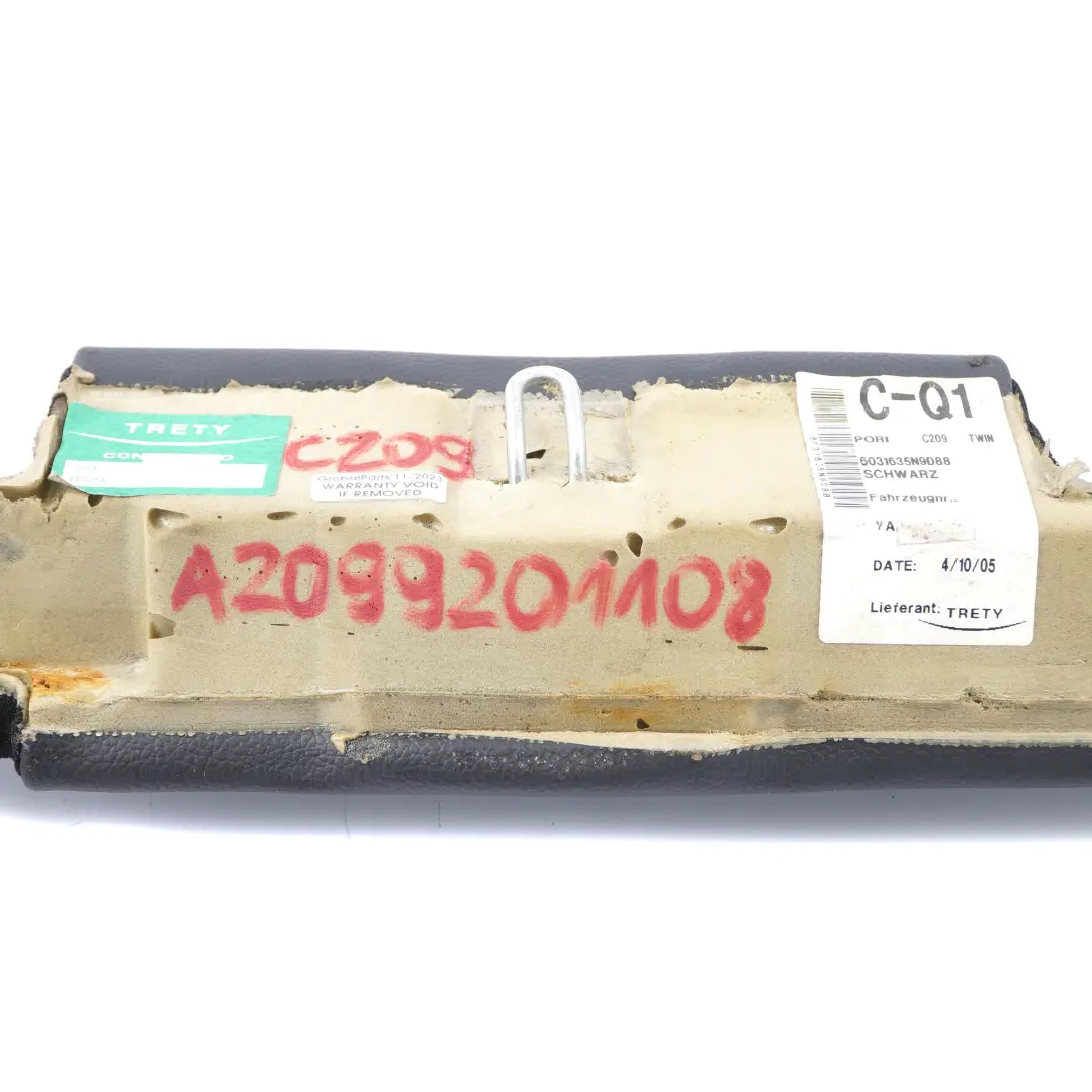 Mocowanie Tapicerka Siedzenia kanapy Lewy Tył Czarna Skóra do Mercedes C209 o numerze A2099201108 Mercedes C209 Mocowanie Tapicerka Siedzenia kanapy Lewy Tył Czarna Skóra - SKU A2099201108 - Numer Części A2099201108