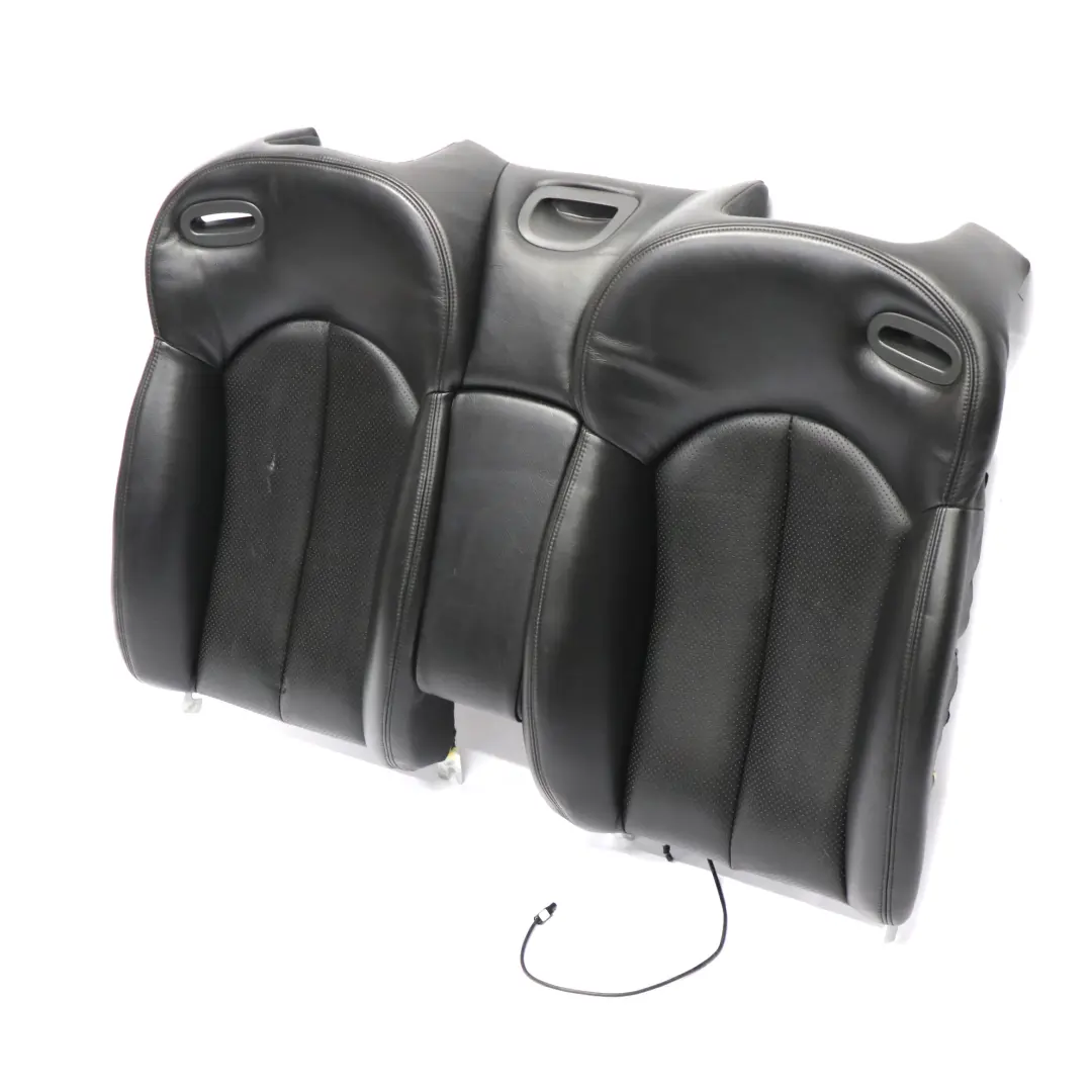 Mercedes A209 Cabrio Rear Seat Backrest Back Rest Leather Nappa Black - SKU A2099204935-1 - Part number A2099204935