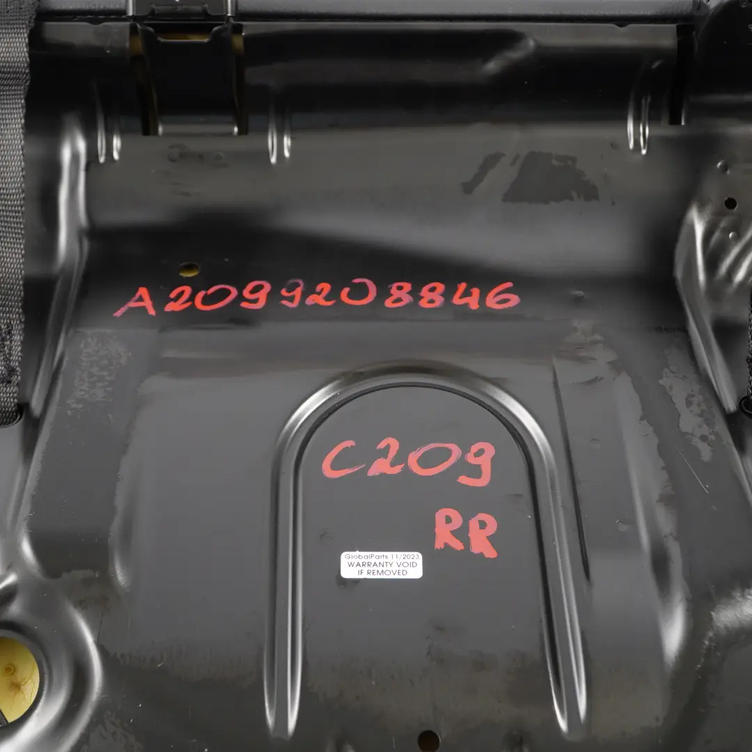 Mercedes C209 Funda Asiento Trasero Derecho Cojín Asiento Tela Negro Cuero - SKU A2099208846 - Número de pieza A2099208846