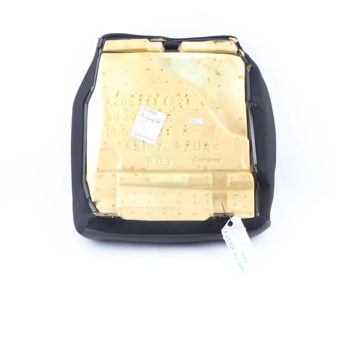 Right O/S Cushion Covering Black Leather Nappa to Mercedes A209 Seat Cover Rear with Part number A2099209846 Mercedes A209 Seat Cover Rear Right O/S Cushion Covering Black Leather Nappa - SKU A2099209846 - Part number A2099209846