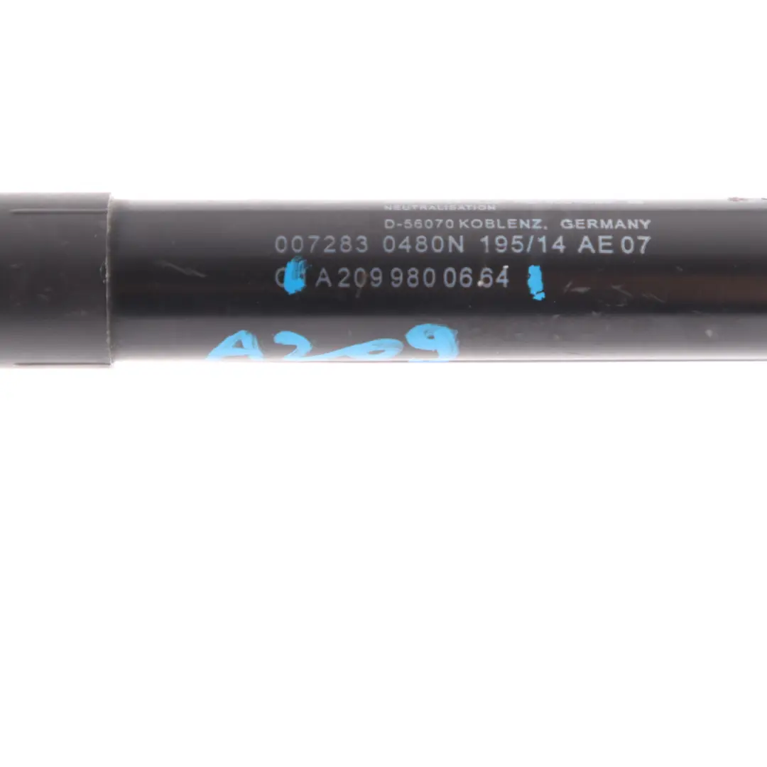 Muelle De Gas Presurizado Portón Trasero para Mercedes CLK A209 con número de pieza A2099800664 Mercedes CLK A209 Muelle De Gas Presurizado Portón Trasero - SKU A2099800664 - Número de pieza A2099800664