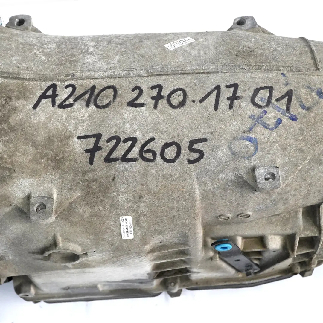 Gearbox 722605 722.605 WARRANTY to Mercedes R170 W202 W210 Automatic with Part number A2102701701 Mercedes R170 W202 W210 Automatic Gearbox 722605 722.605 WARRANTY - SKU A2102701701 - Part number A2102701701