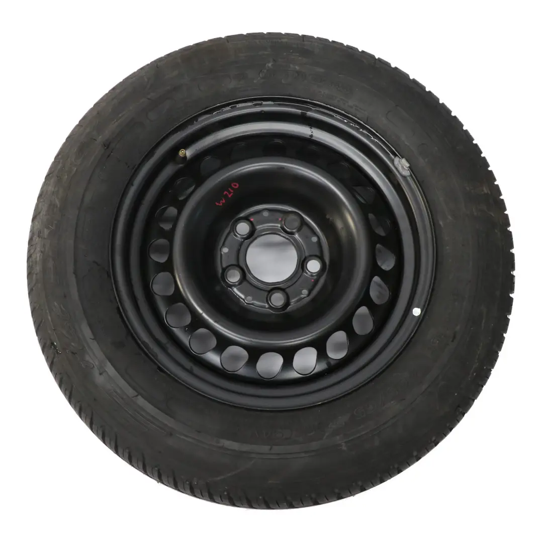 Mercedes W210 Roue de secours acier 16" 7J Pneu 205/65 ET:37 - SKU A2104000702 - Numéro de pièce A2104000702