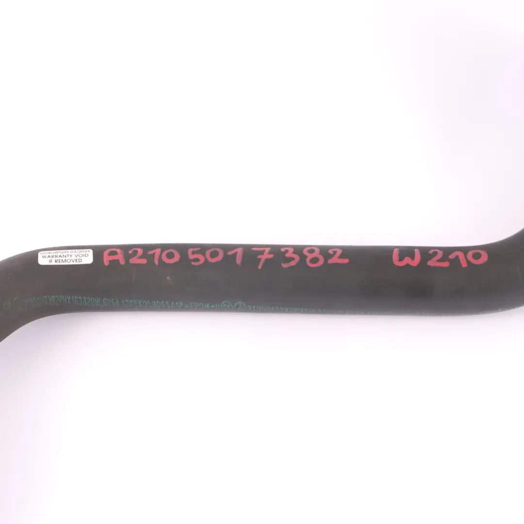 Ligne de Refroidissement Mercedes W210 E200 essence M111 Tuyau de radiateur pour à propos du numéro de pièce A2105017382 Ligne de Refroidissement Mercedes W210 E200 essence M111 Tuyau de radiateur - SKU A2105017382 - Numéro de pièce A2105017382