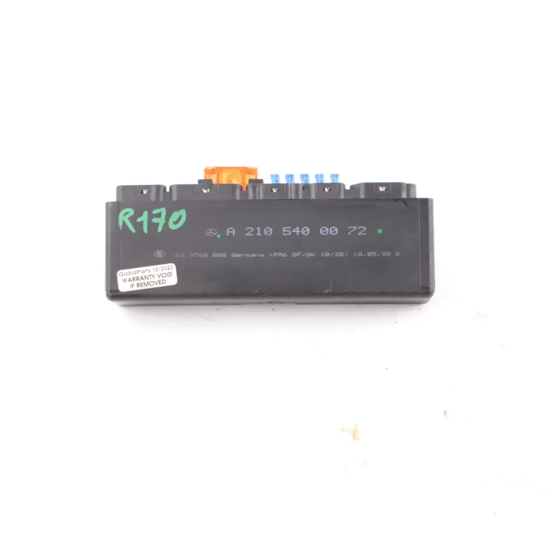 Fuse Box Mercedes W210 R170 Multifunctional Relay Fuse Unit Module to with Part number A2105400072 Fuse Box Mercedes W210 R170 Multifunctional Relay Fuse Unit Module - SKU A2105400072 - Part number A2105400072