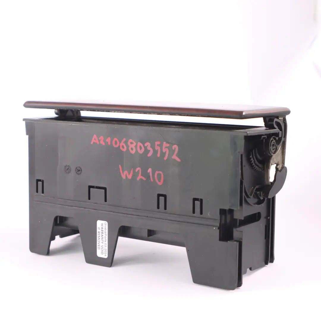 Front Centre Console Storage Tray Alameda Wood to Mercedes W210 with Part number A2106803552 Mercedes W210 Front Centre Console Storage Tray Alameda Wood - SKU A2106803552 - Part number A2106803552