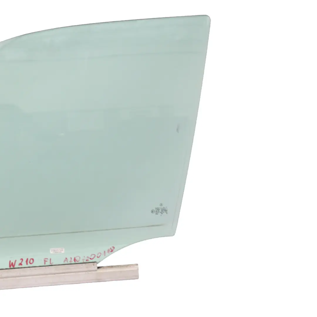 Puerta Ventana Vidrio Delantero Izquierdo Verde para Mercedes W210 con número de pieza A2107200118 Mercedes W210 Puerta Ventana Vidrio Delantero Izquierdo Verde - SKU A2107200118 - Número de pieza A2107200118