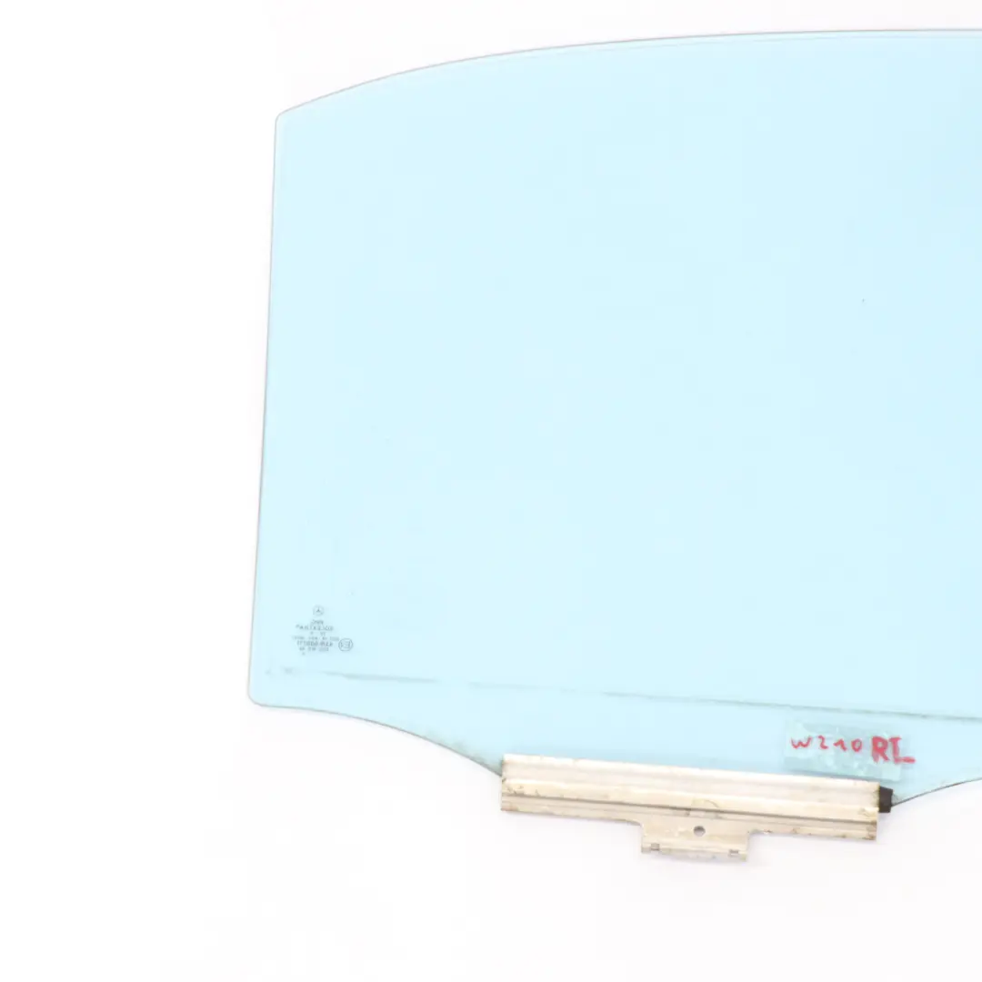 Mercedes W210 Sedan Rear Door Left Glass Window AS2 Heat Absorbing Blue - SKU A2107300718 - Part number A2107300718