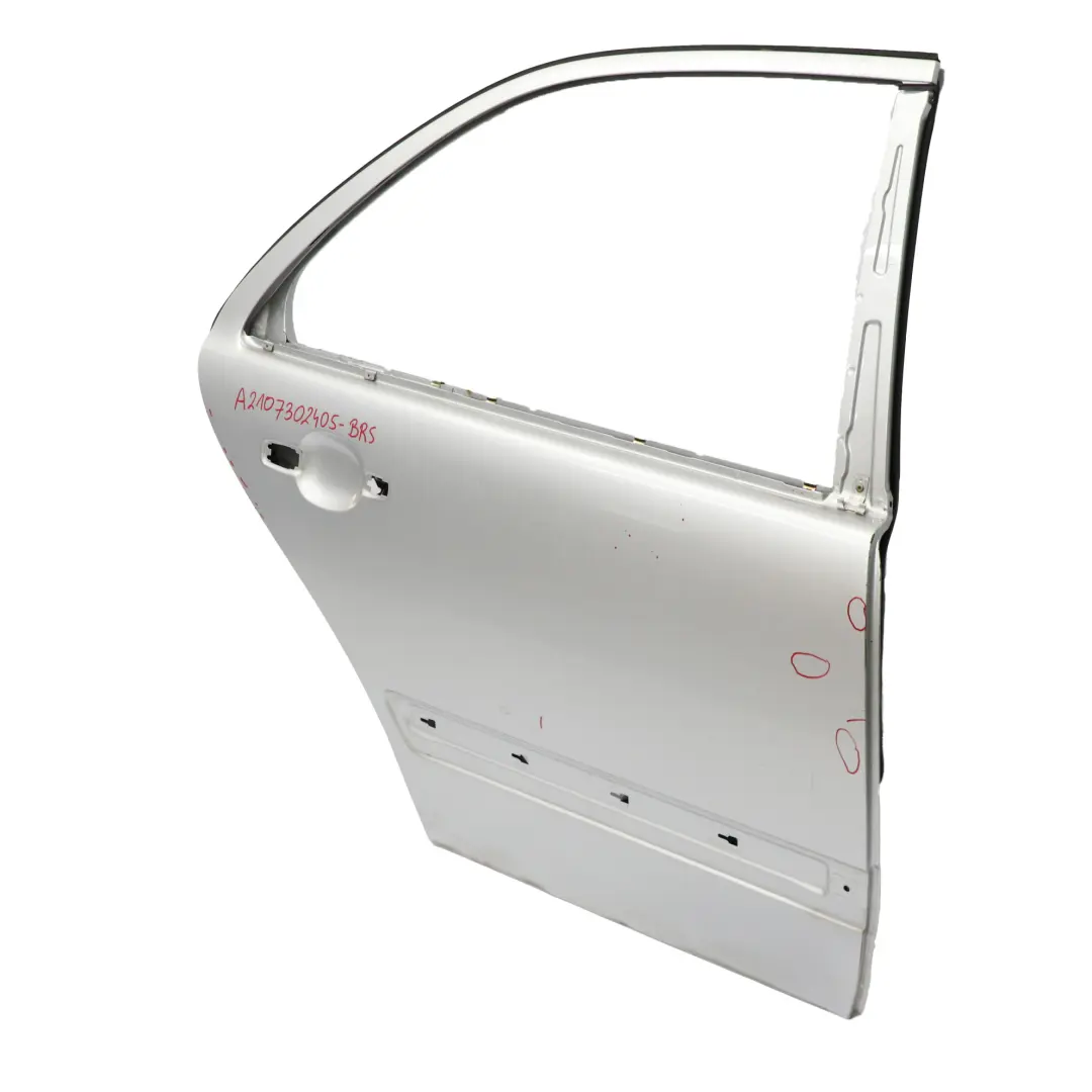 Mercedes W210 Saloon Door Rear Right O/S Brilliant Silver Metallic - 744 - SKU A2107302405-BRS - Part number A2107302405