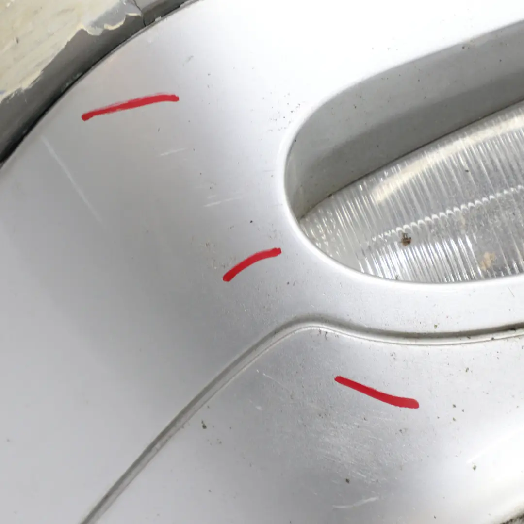 Mercedes W210 Front Bumper Trim Panel Brilliant Silver Metallic - 744 - SKU A2108851825-BRS - Part number A2108851825