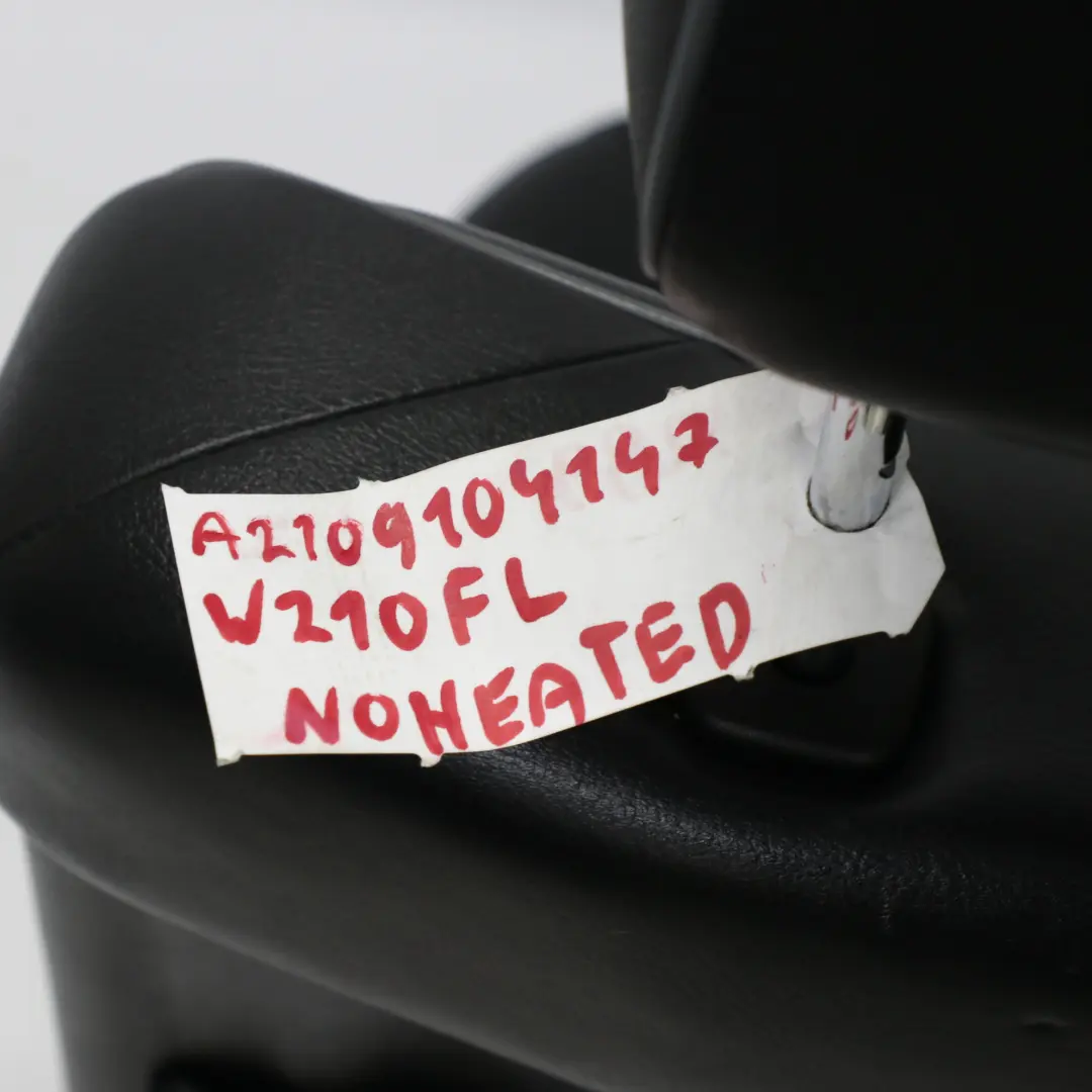 Mercedes W210 S210 Asiento Delantero Izquierdo N/S Asiento Cuero Negro - SKU A2109104147 - Número de pieza A2109104147