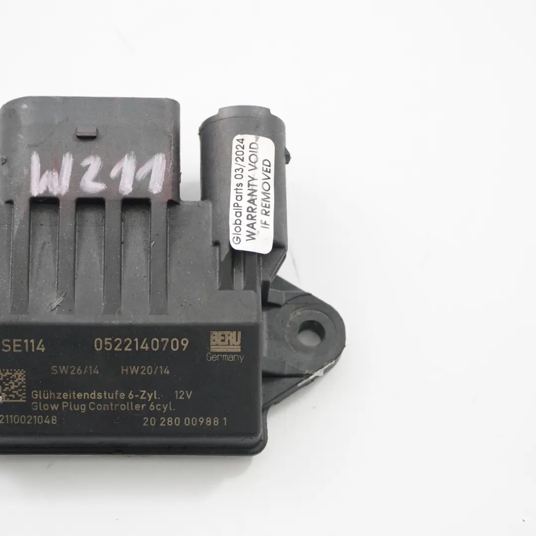 Calentador Diesel Relé Unidad Módulo de Control para Mercedes W211 con número de pieza A2110021048 Mercedes W211 Calentador Diesel Relé Unidad Módulo de Control - SKU A2110021048 - Número de pieza A2110021048