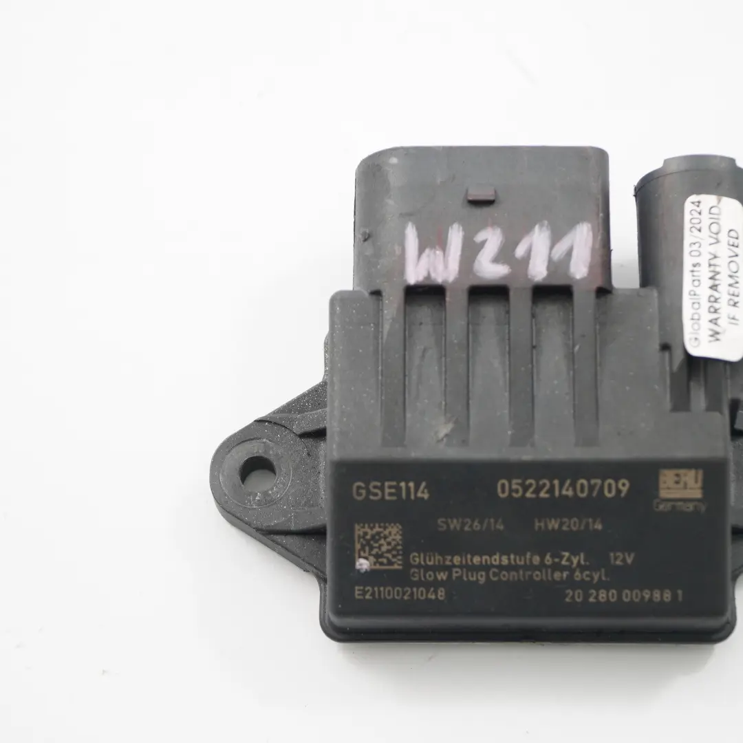 Mercedes W211 Glow Plug Diesel Relay Unit Control Module - SKU A2110021048 - Part number A2110021048