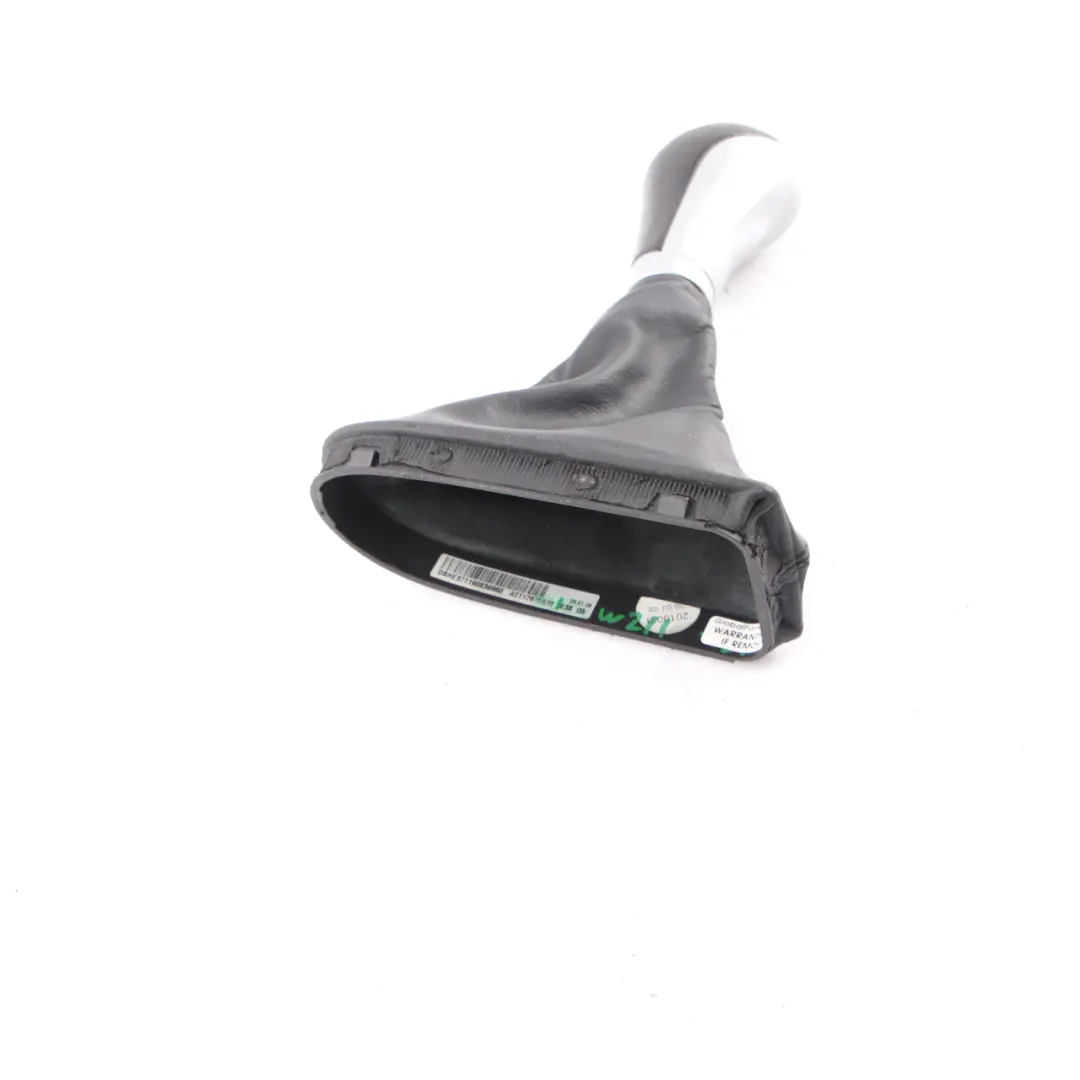 Cambio Copertura Pomello Ghetta Pelle Nero Automatico per Mercedes W211 con numero di parte A2112675510 Mercedes W211 Cambio Copertura Pomello Ghetta Pelle Nero Automatico - SKU A2112675510 - Numero di parte A2112675510