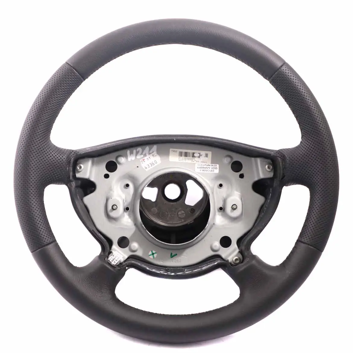 Mercedes W211 NOUVEAU Volant en cuir noir avec filets noirs