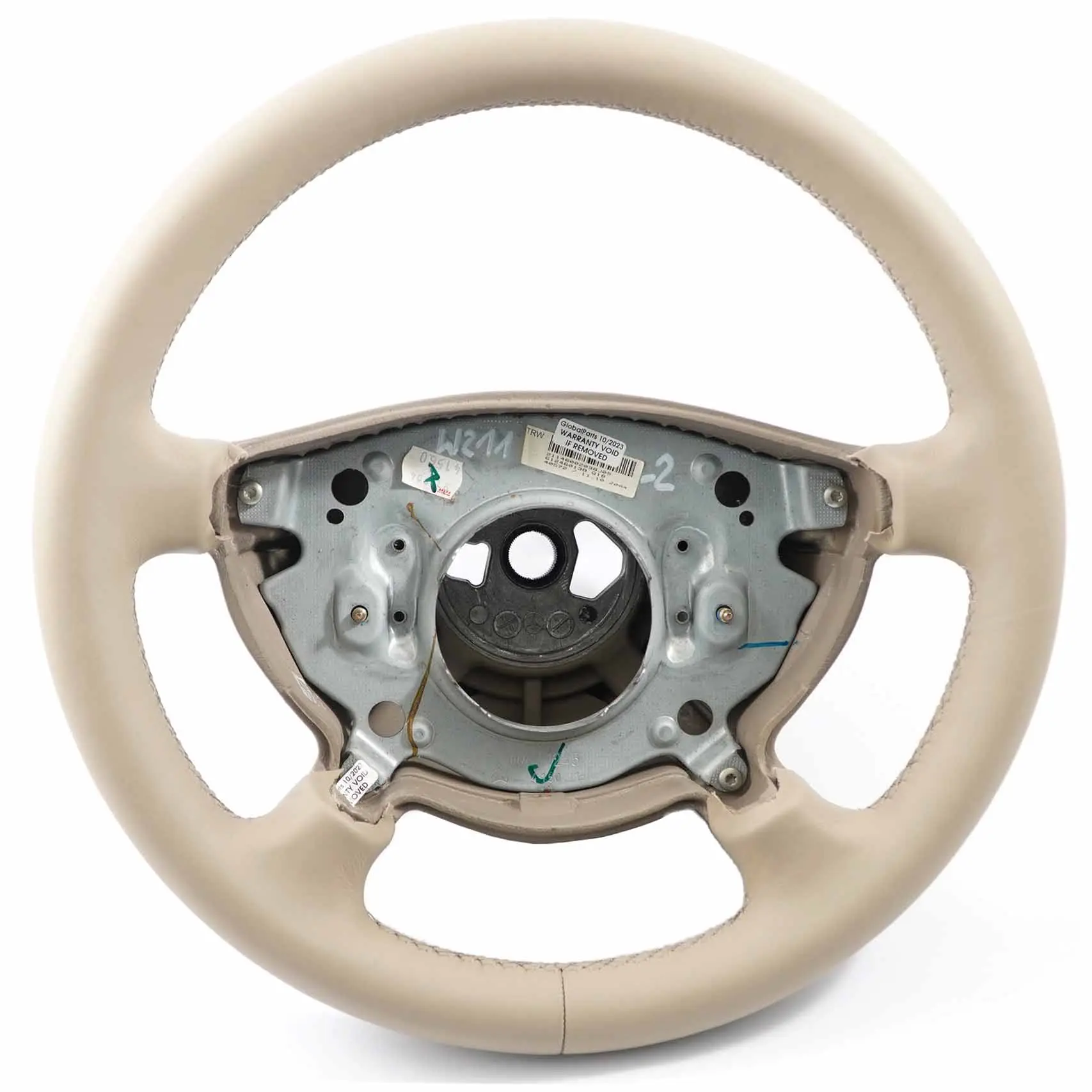 Mercedes W211 NUEVO Volante de Cuero Beige 4 Radios A2114600203