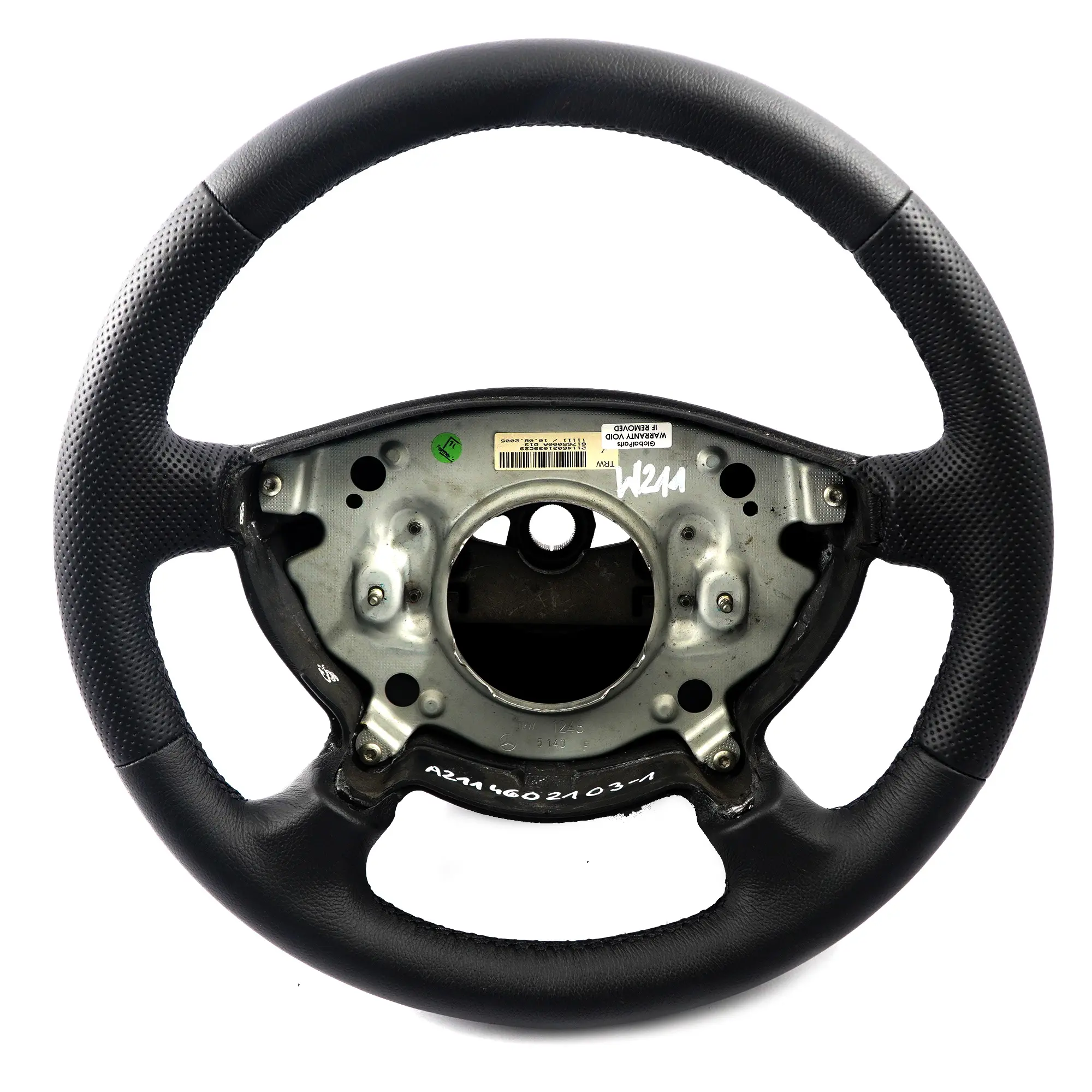 Mercedes W211 NOUVEAU Volant en cuir noir Filets noirs A2114602103