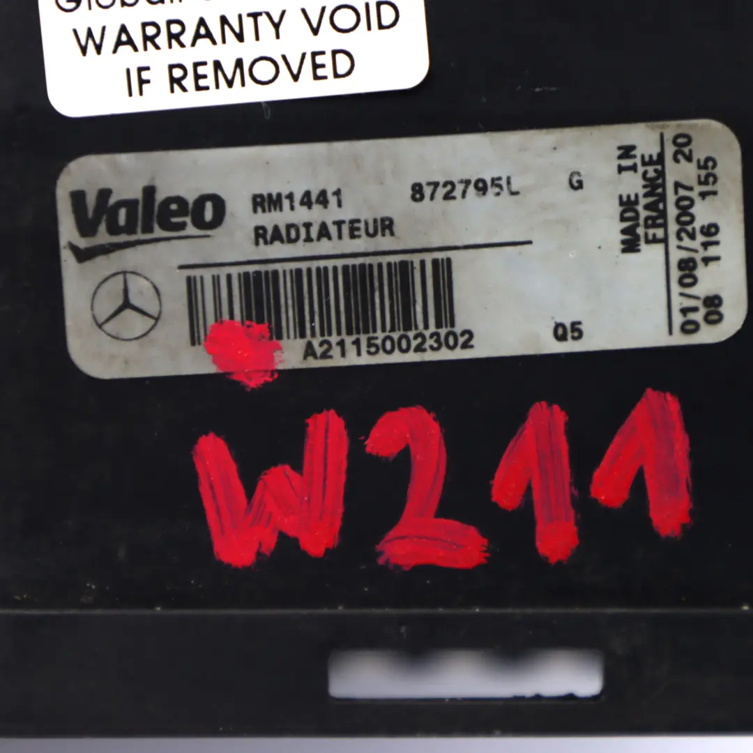  Radiatore Mercedes W211 CLS C219 M271 Motore Acqua Refrigerante - SKU A2115002302 - Numero di parte A2115002302