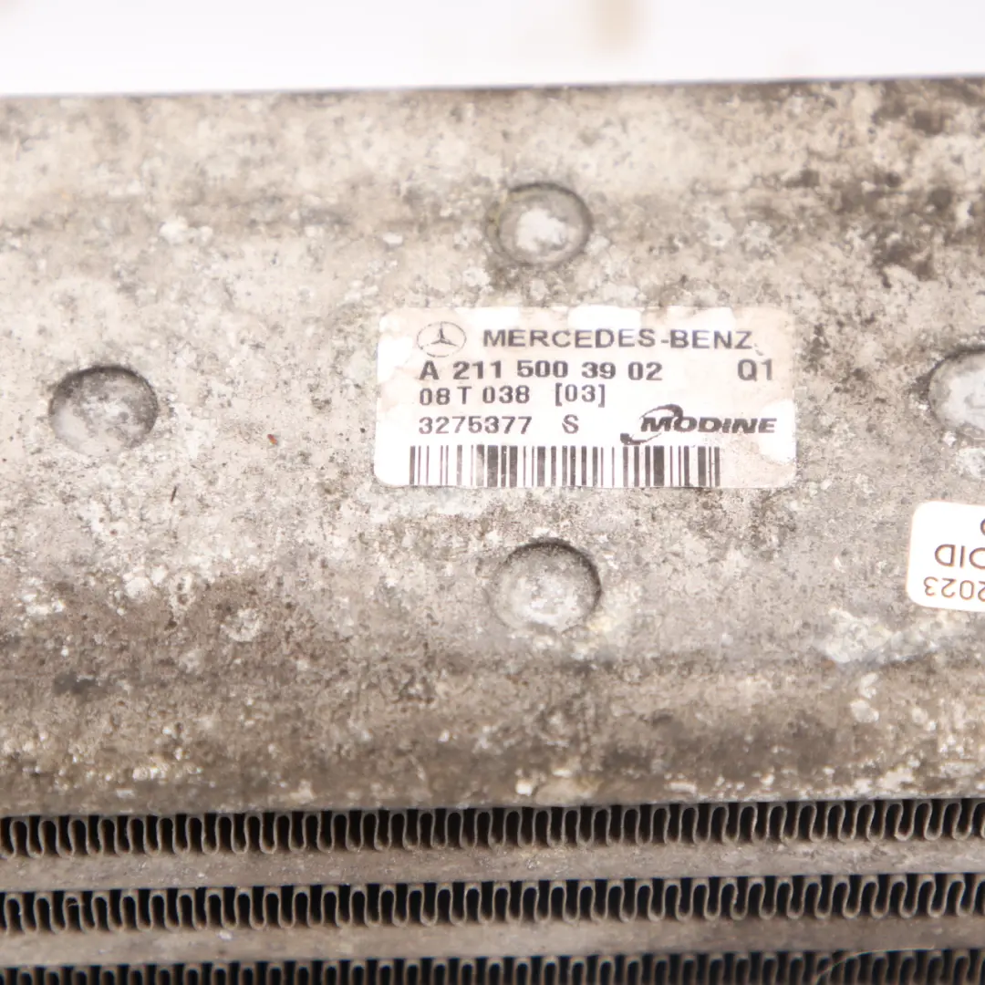 OM646 Charge Air Cooler Radiator to Intercooler Mercedes W211 CLS C219 with Part number A2115003902 Intercooler Mercedes W211 CLS C219 OM646 Charge Air Cooler Radiator - SKU A2115003902 - Part number A2115003902