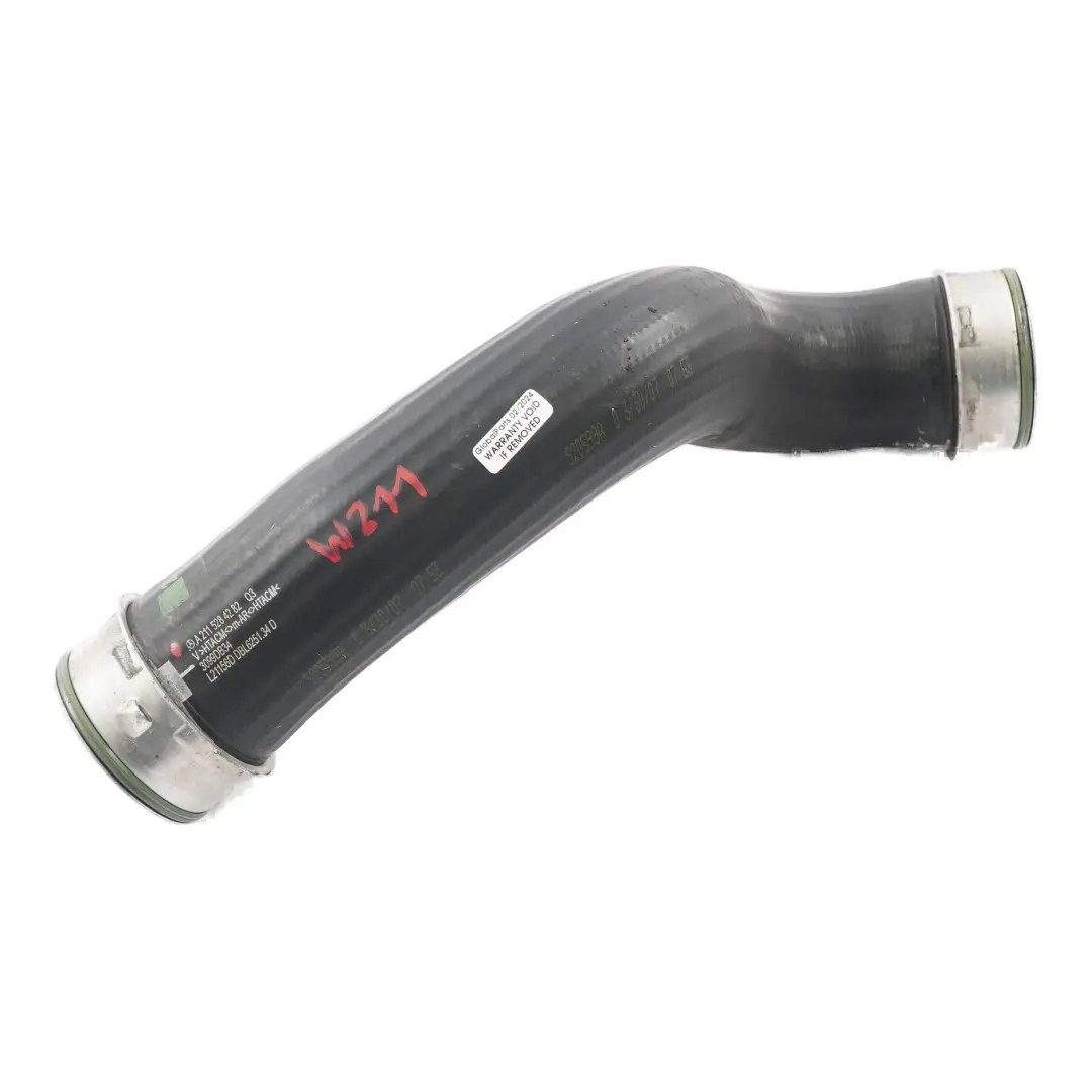 Mercedes W211 OM646 Tubo de admisión Tubo de carga del intercooler - SKU A2115284282 - Número de pieza A2115284282
