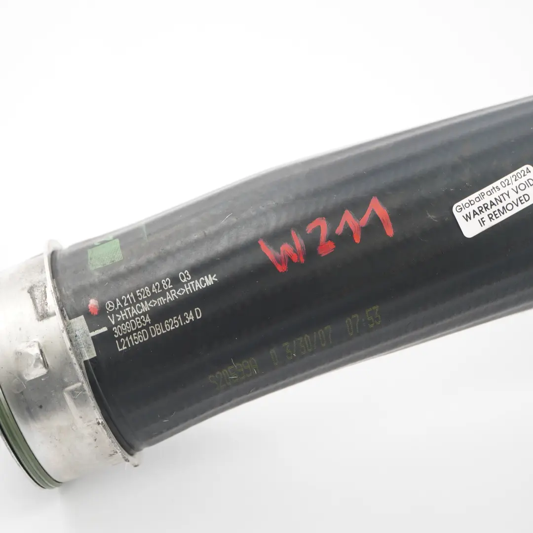 OM646 Tubo de admisión Tubo de carga del intercooler para Mercedes W211 con número de pieza A2115284282 Mercedes W211 OM646 Tubo de admisión Tubo de carga del intercooler - SKU A2115284282 - Número de pieza A2115284282