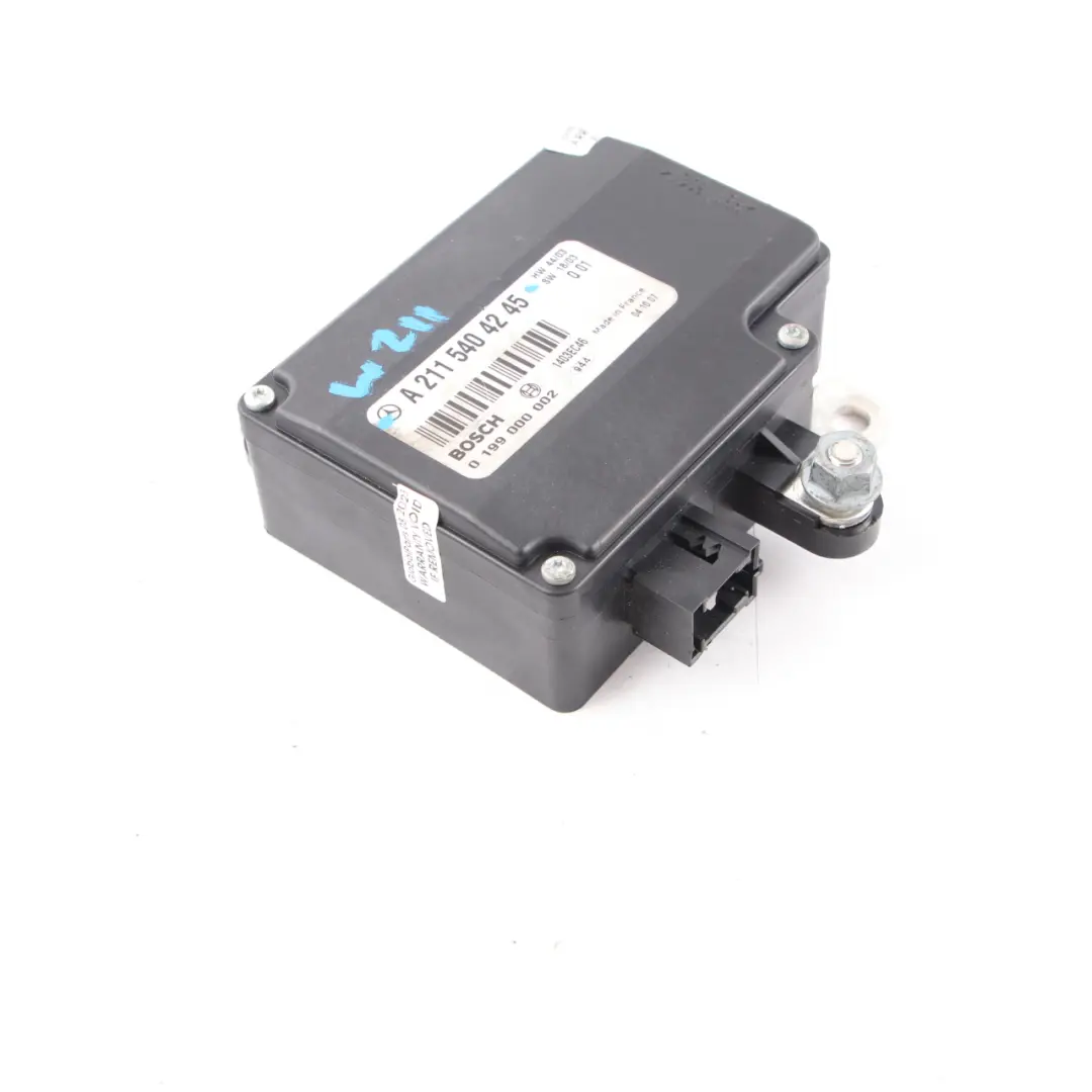 Control Module Relay to Mercedes W211 Battery Load with Part number A2115404245 Mercedes W211 Battery Load Control Module Relay - SKU A2115404245 - Part number A2115404245