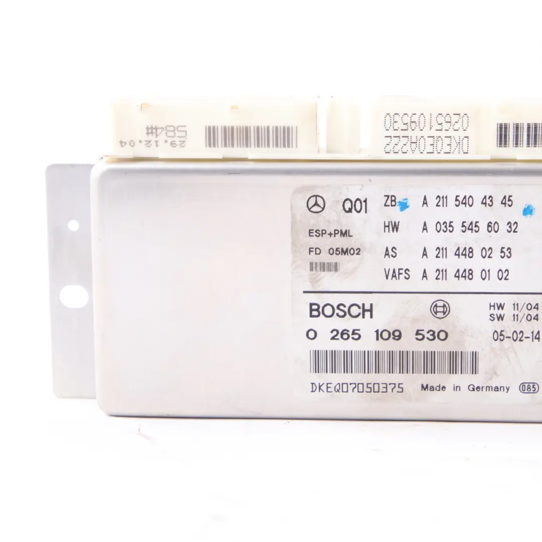 ESP Control Unit Module ECU to Mercedes W211 with Part number A2115404345 Mercedes W211 ESP Control Unit Module ECU - SKU A2115404345 - Part number A2115404345