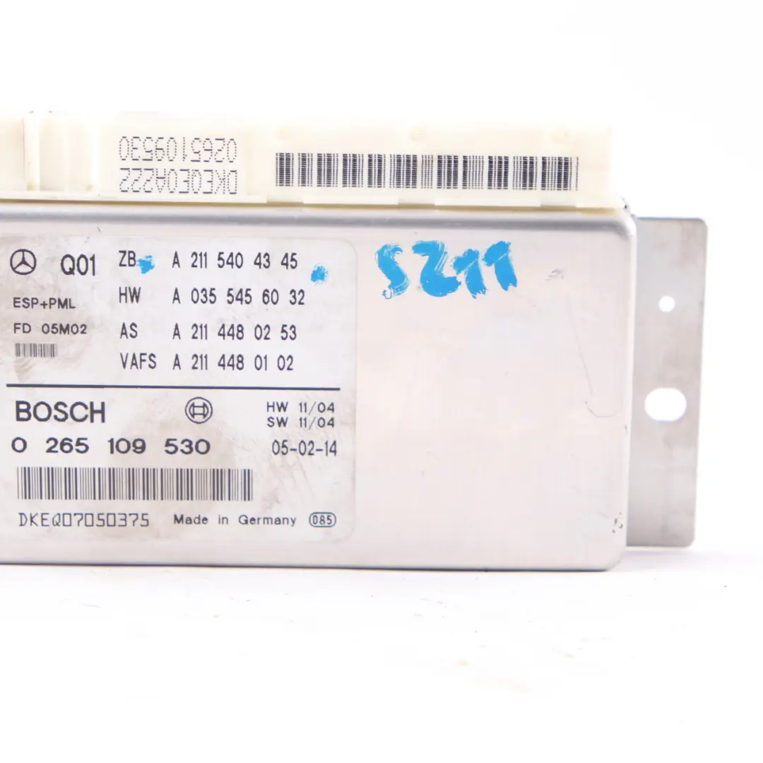 ESP Control Unit Module ECU to Mercedes W211 with Part number A2115404345 Mercedes W211 ESP Control Unit Module ECU - SKU A2115404345 - Part number A2115404345