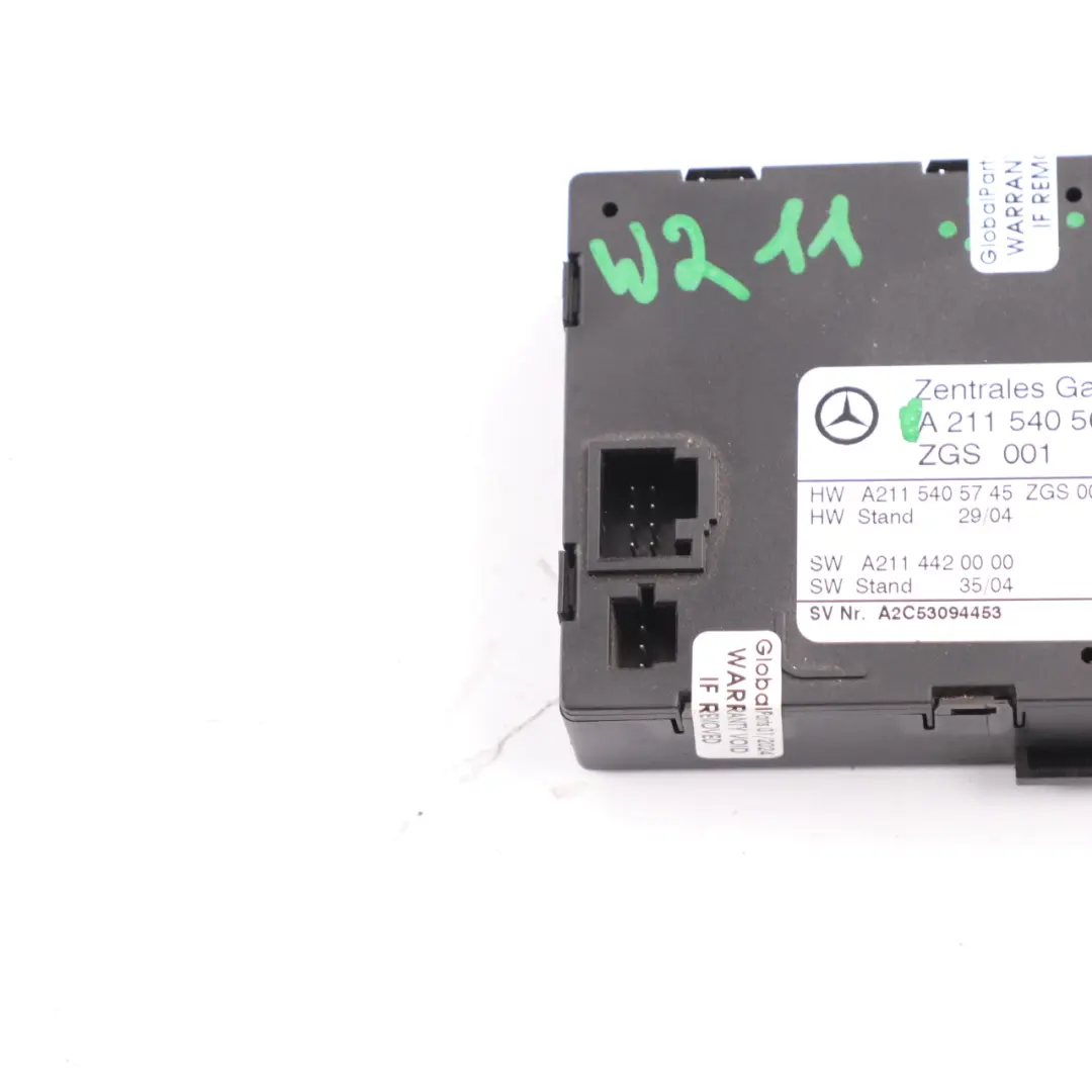 Central Gateway Module Control Unit Mercedes W211 - SKU A2115405645 - Part number A2115405645