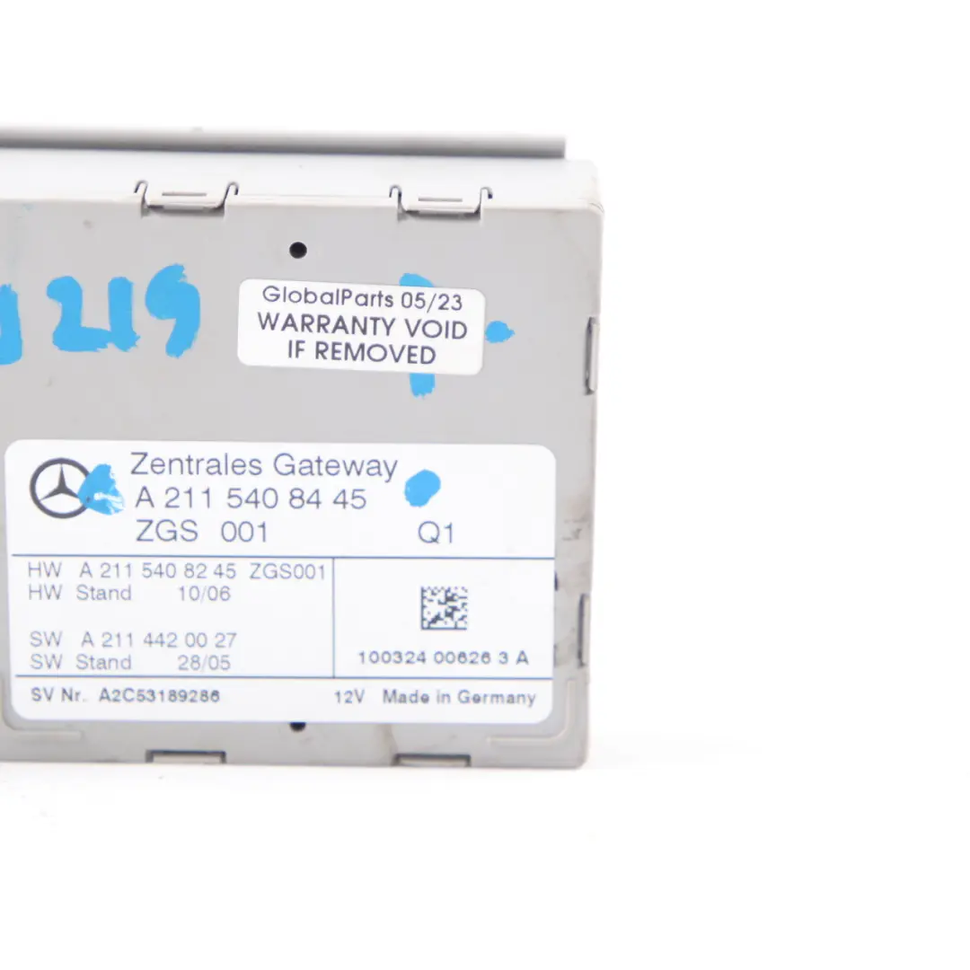  Gateway Module Mercedes W169 W211 W245 W219 W203 Control Unit ECU - SKU A2115408445 - Part number A2115408445