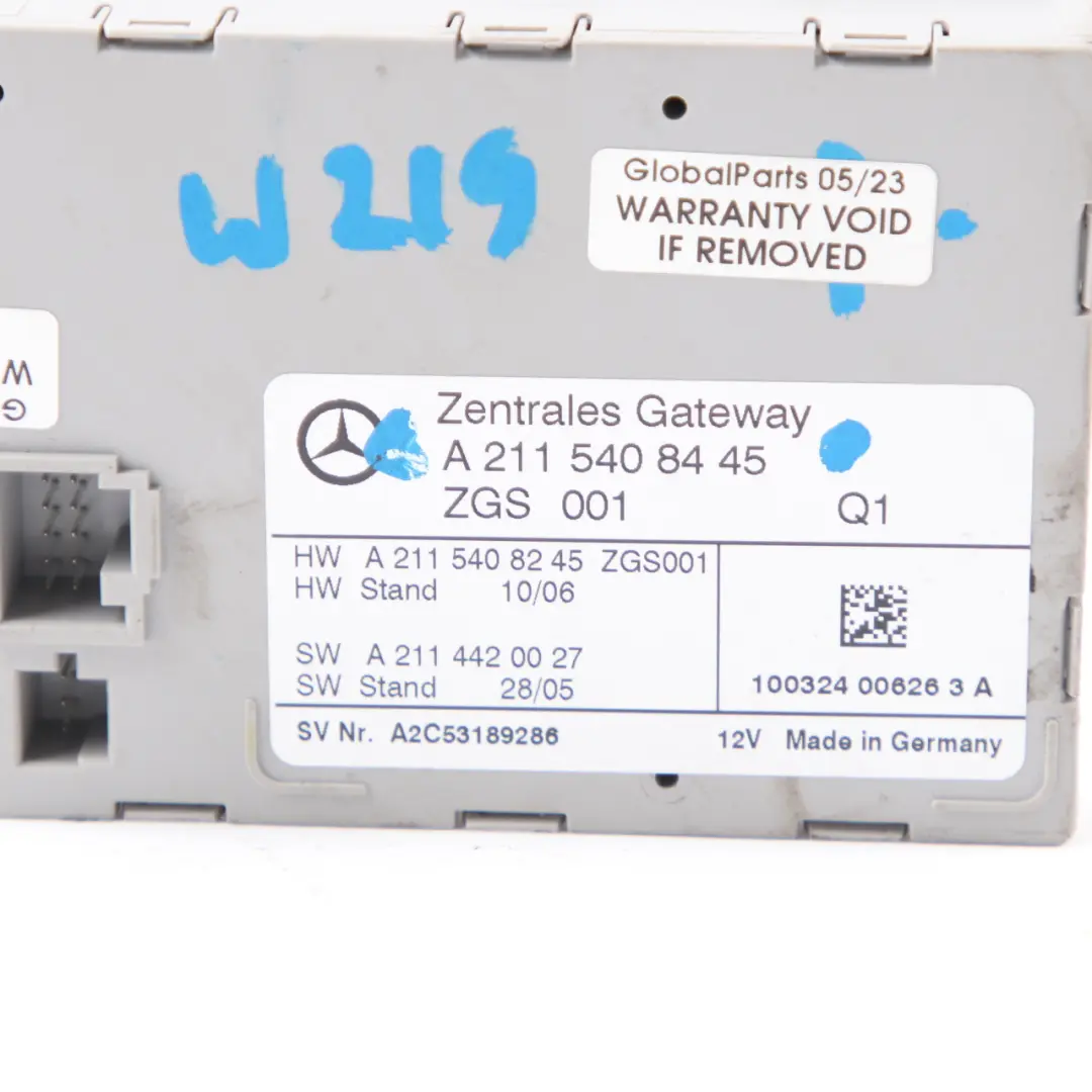  Gateway Module Mercedes W169 W211 W245 W219 W203 Control Unit ECU - SKU A2115408445 - Part number A2115408445