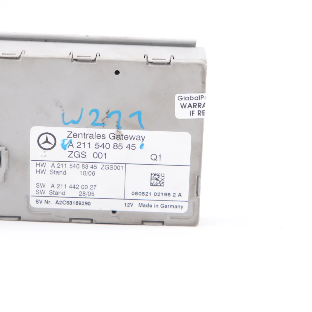 Gateway Module Mercedes W211 Control Unit ECU to with Part number A2115408545 Gateway Module Mercedes W211 Control Unit ECU - SKU A2115408545 - Part number A2115408545