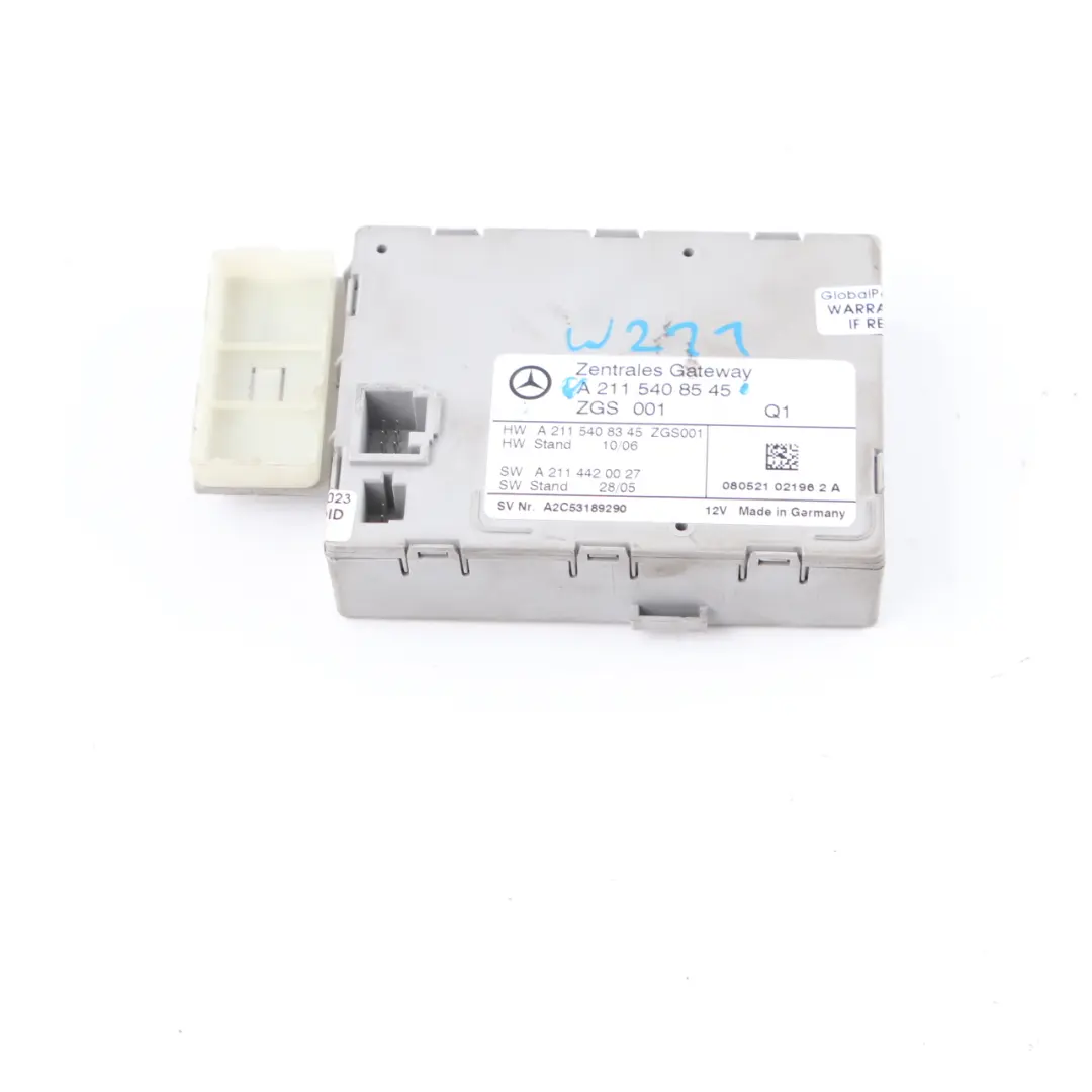 Módulo Gateway Mercedes W211 Unidad de Control ECU para con número de pieza A2115408545 Módulo Gateway Mercedes W211 Unidad de Control ECU - SKU A2115408545 - Número de pieza A2115408545